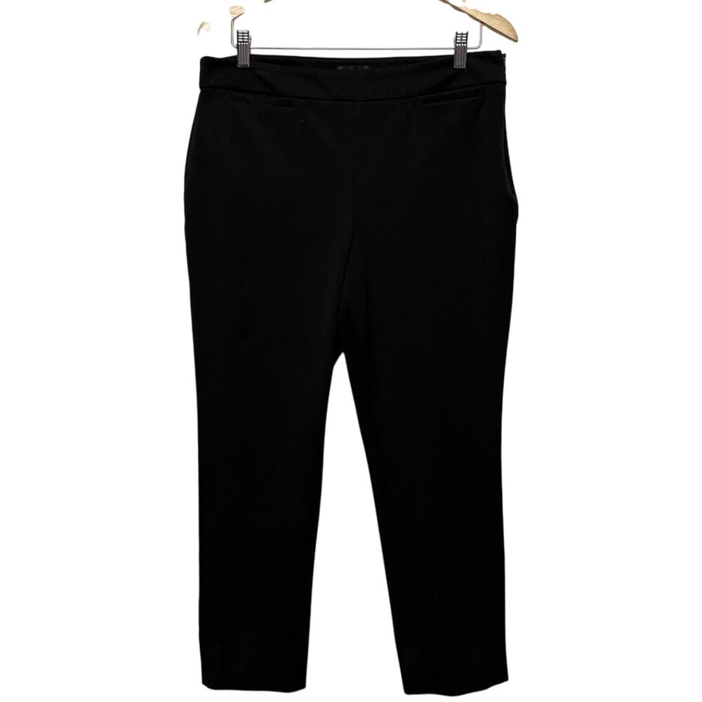 Talbots Ankle Pants Refined Bi-Stretch Straight Leg Black Chino Pants Size 12P